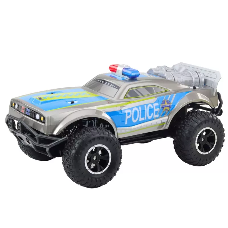 LEAN TOYS RC maastiku politseiauto 1:8 hõbedane
