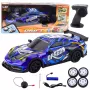 LEAN TOYS RC sportauto valgustatud triivkerega, sinine 1:16 4WD 2.4GHz