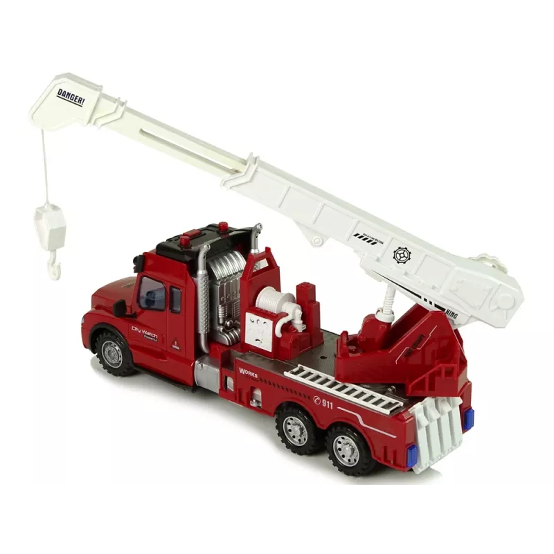 LEAN TOYS Kaugjuhitav Tuletõrjeauto 2.4G Tulede ja Helidega Punane