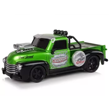LEAN TOYS Kaugjuhitav 1:18 Roheline Pick-up veok