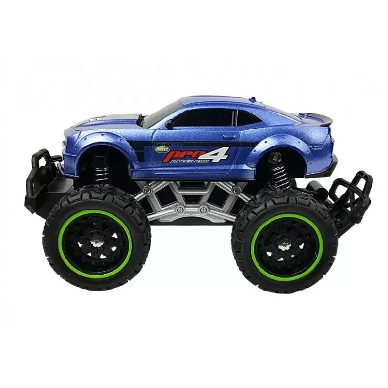 LEAN TOYS Kaugjuhitav auto maastikuauto R/C sinine kõrgete ratastega