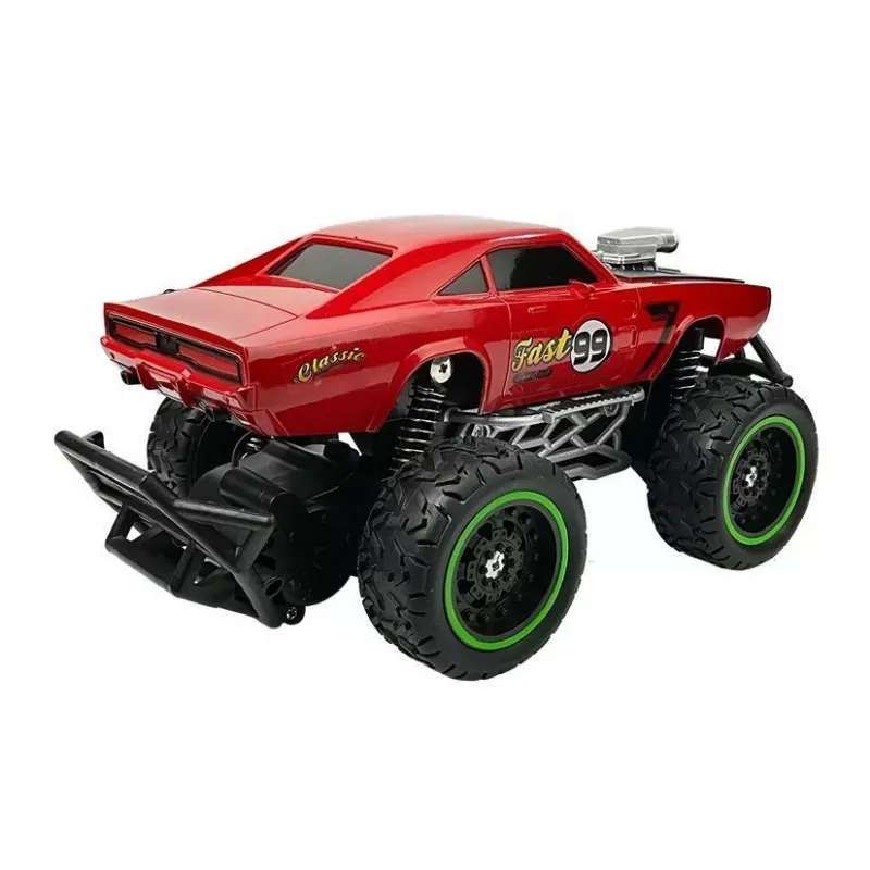 LEAN TOYS Kaugjuhitav Auto Maastikul R/C Punane Kõrgete Ratastega