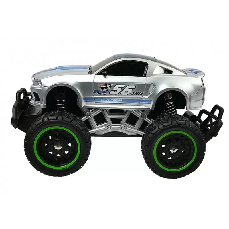 LEAN TOYS Kaugjuhitav auto maastikul R/C hõbedaste kõrgete ratastega