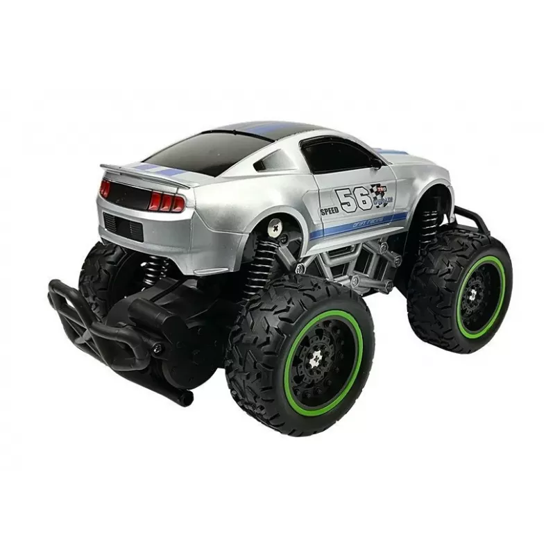 LEAN TOYS Kaugjuhitav auto maastikul R/C hõbedaste kõrgete ratastega