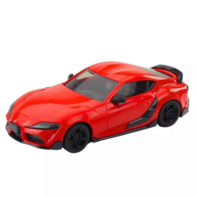 LEAN TOYS Kaugjuhitav Autotransporteri Komplekt 1:16 – RC Pukseerimisauto ja Punane Sportauto (22707)