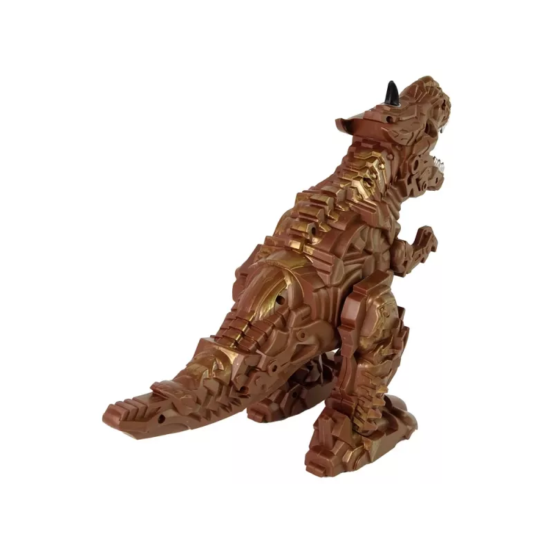 LEAN TOYS Remote-Controlled Dinosaur Steam Projector Brown