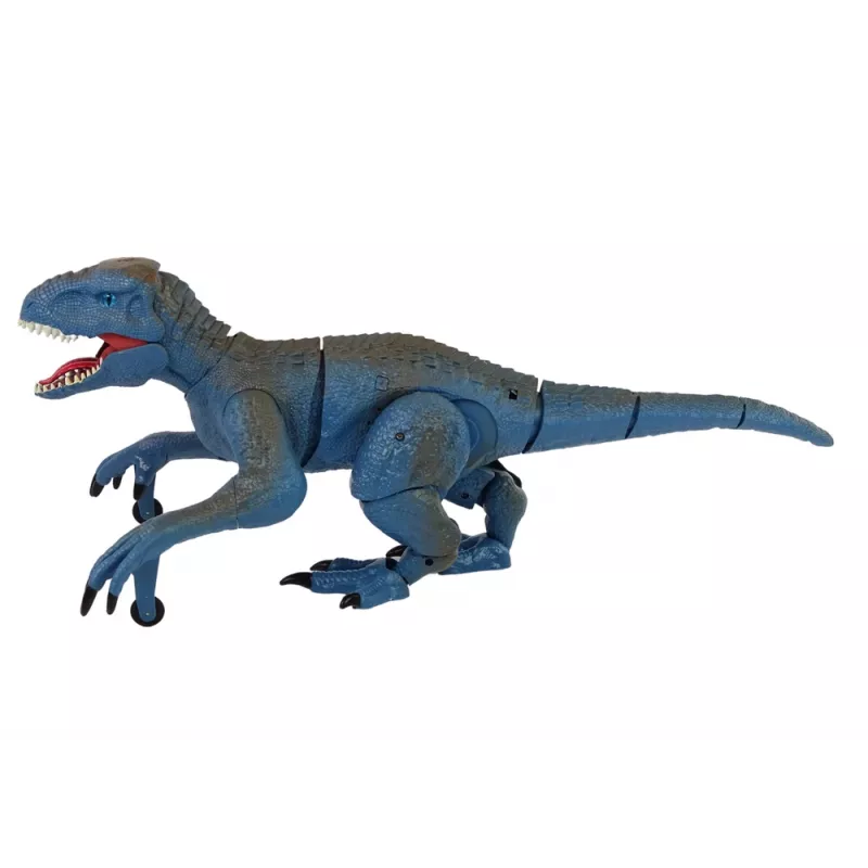 LEAN TOYS Kaugjuhitav Dinosaurus Velociraptor Heli ja Möirgamisega, Sinine