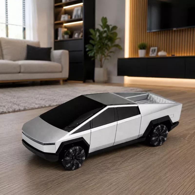LEAN TOYS Remote Controlled Electric Pickup Truck 1:12 with Charging Station