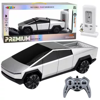 LEAN TOYS Remote Controlled Electric Pickup Truck 1:12 with Charging Station