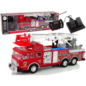 LEAN TOYS Kaugjuhitav Tuletõrjejaam Gaasipedaali ja Piduriga Heliefektidega