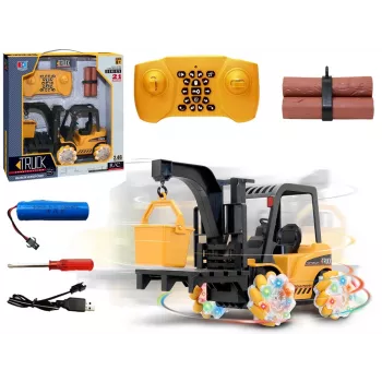 LEAN TOYS Kaugjuhitav Tõstuk 360 Kraadi Pöörlevate Helenduvate Ratastega