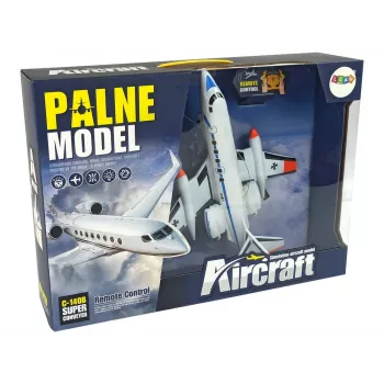 LEAN TOYS Kaugjuhitav reisilennuk LED-tuledega 40 MHz Pilot