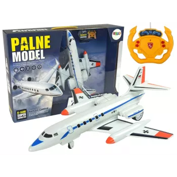 LEAN TOYS Kaugjuhitav reisilennuk LED-tuledega 40 MHz Pilot