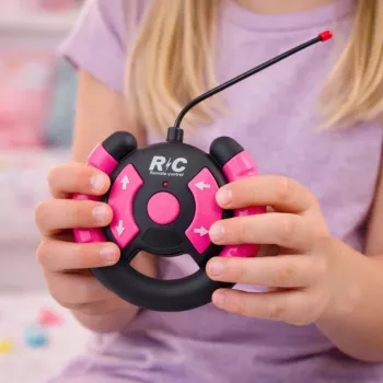 LEAN TOYS Kaugjuhitav RC maastikuauto koos nukkudega Roosa 1:16