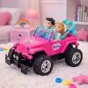 LEAN TOYS Kaugjuhitav RC maastikuauto koos nukkudega Roosa 1:16
