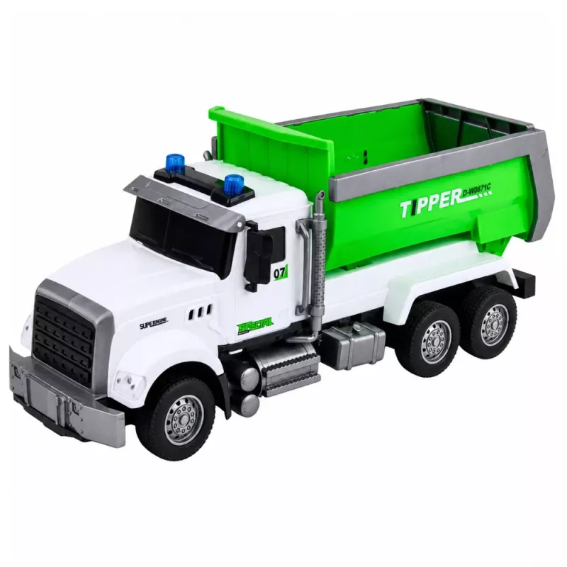 LEAN TOOLS Kaugjuhitav RC Kallur Veoauto Liigutatava Kastiga Roheline 1:14