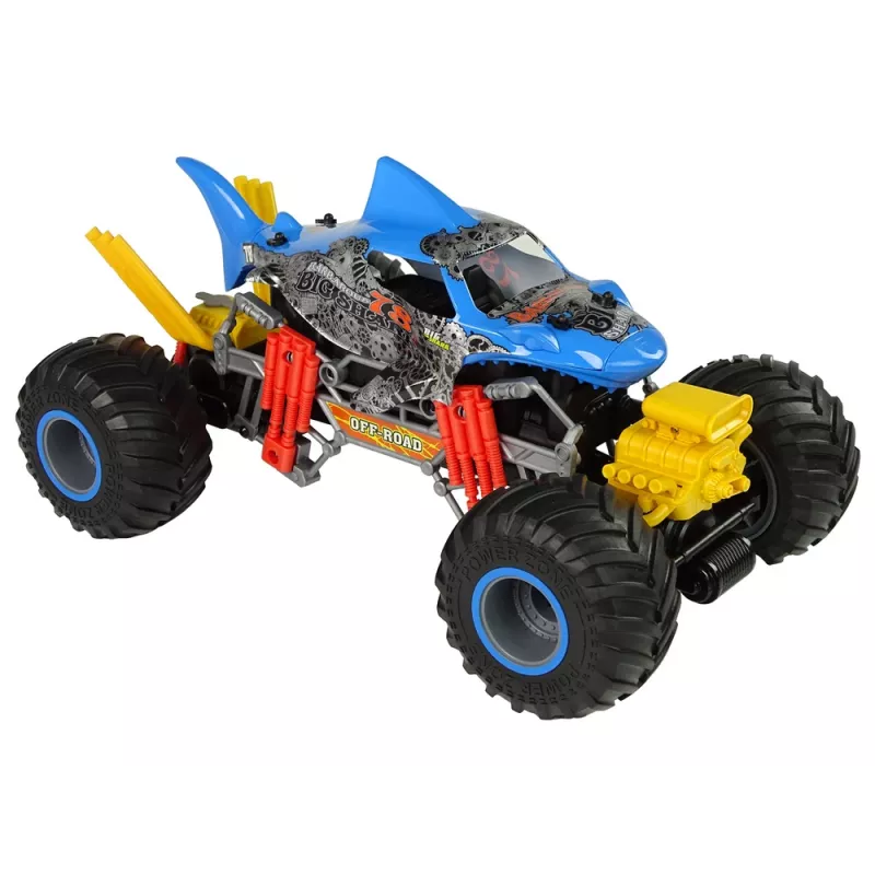 LEAN TOYS Kaugjuhitav Shark Terrain Auto 1:10 2.4G Sinine 15 km/h Steam