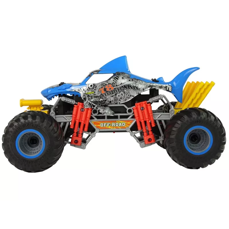 LEAN TOYS Kaugjuhitav Shark Terrain Auto 1:10 2.4G Sinine 15 km/h Steam
