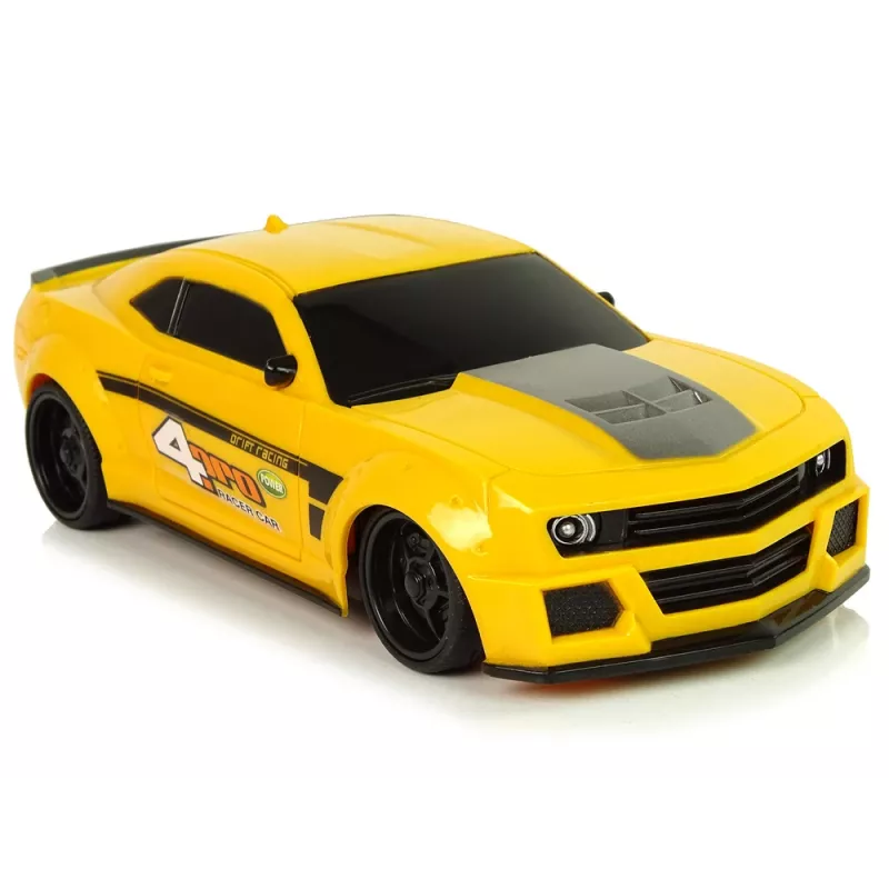 LEAN TOYS Remote Controlled Sports Car 1:24 Racing Yellow Tinted Windows