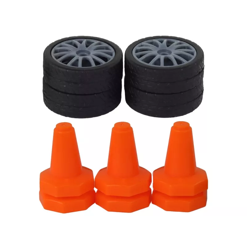 LEAN TOYS Kaugjuhitav sportauto R/C 1:24 Must Vahetatavate ratastega