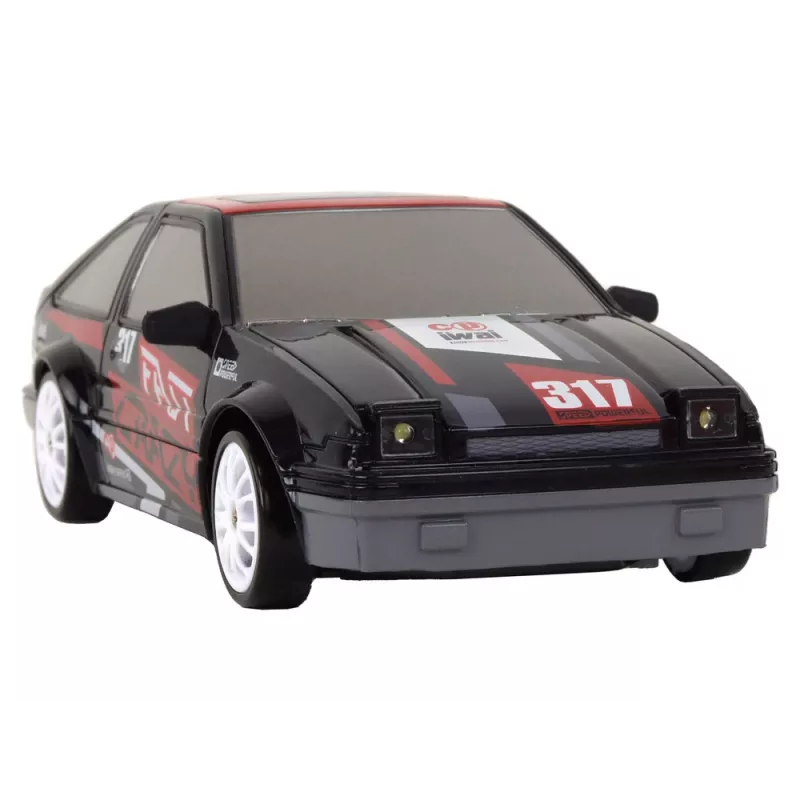 LEAN TOYS Kaugjuhitav sportauto R/C 1:24 Must Vahetatavate ratastega