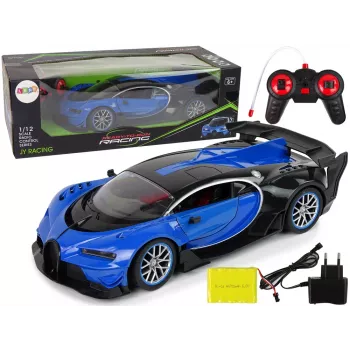 LEAN TOYS Kaugjuhitav sportauto LED-esituledega ja R/C-puldiga