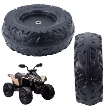 LEAN TOYS varuratas akuga sõidetavale sõidukile DK-CA002 (230 mm, must, PP-plast)