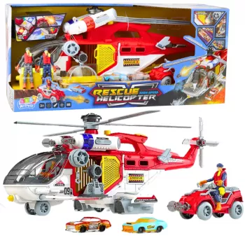 LEAN TOYS päästekopteri multifunktsionaalne komplekt tulede ja helidega