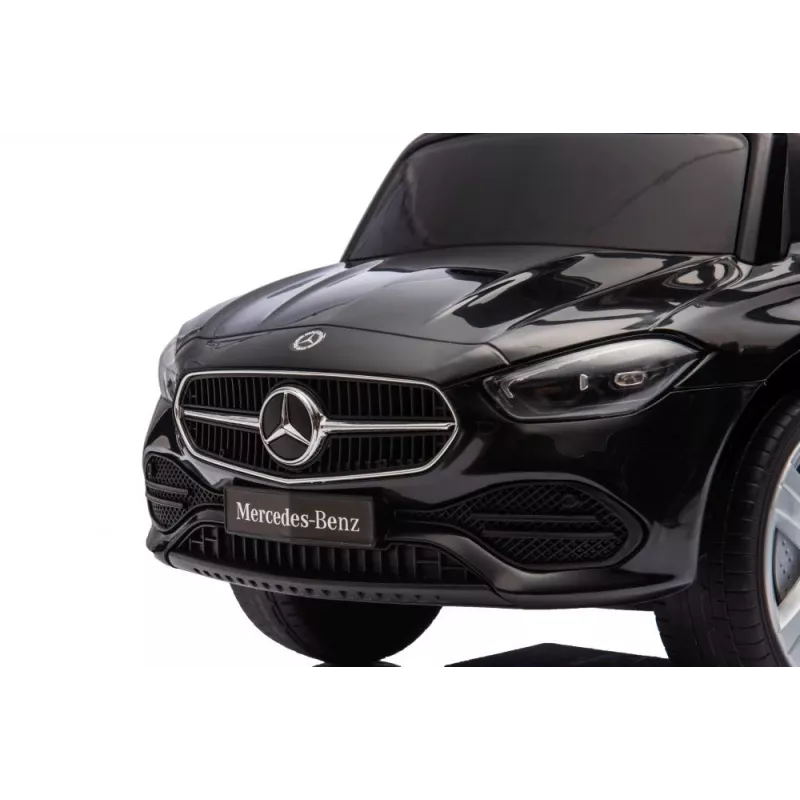 LEAN TOYS Sõiduauto tõukuriga Mercedes 3in1 Must