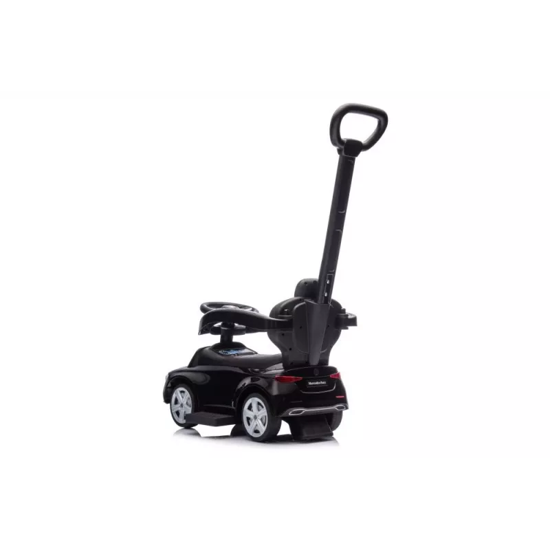 LEAN TOYS Sõiduauto tõukuriga Mercedes 3in1 Must