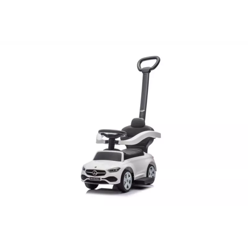 LEAN TOYS Sõiduauto koos tõukuriga Mercedes 3in1 Valge