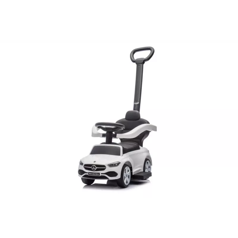 LEAN TOYS Sõiduauto koos tõukuriga Mercedes 3in1 Valge
