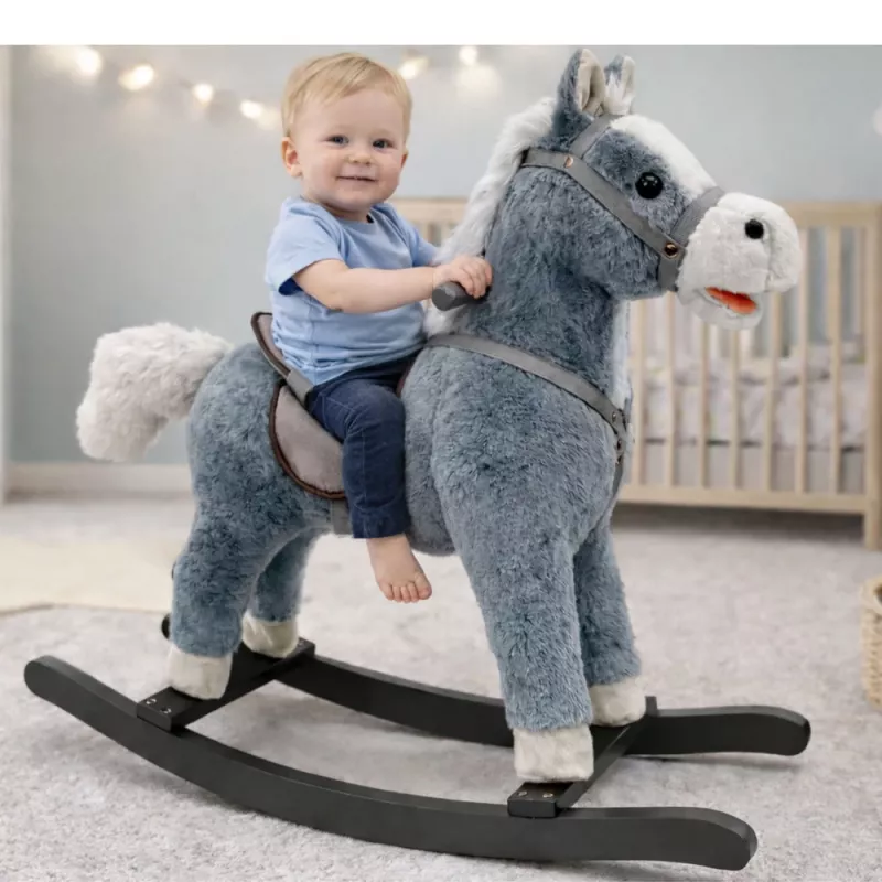 LEAN TOYS Kiiktool Hobune Sadul Jalarocker Helid Hall 74 cm