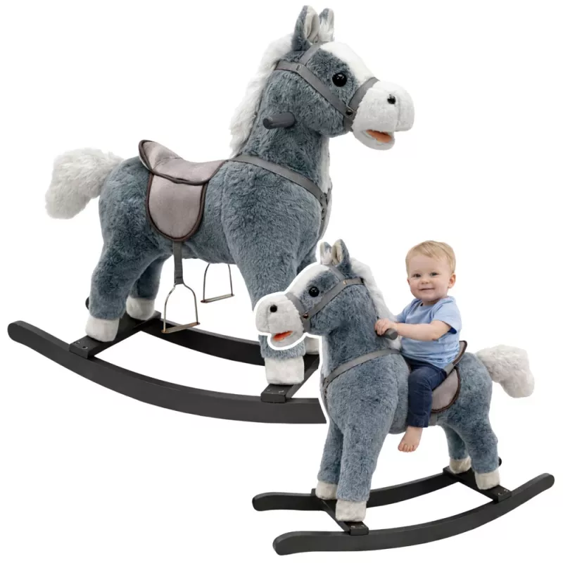 LEAN TOYS Kiiktool Hobune Sadul Jalarocker Helid Hall 74 cm