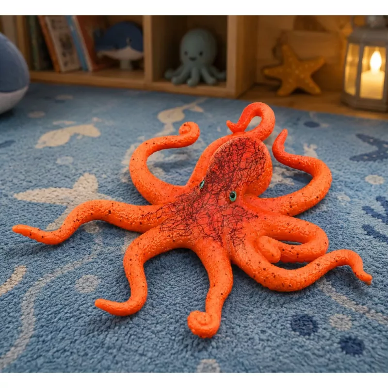 LEAN TOYS Kummi-kaheksajalg Kujuke Veniv Realistlik Mereelukas 12cm