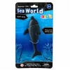 LEAN TOYS kummist meredelfiini kujuke, pehme realistlik TPR, tumehall, 17,5 cm