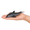 LEAN TOYS kummist meredelfiini kujuke, pehme realistlik TPR, tumehall, 17,5 cm