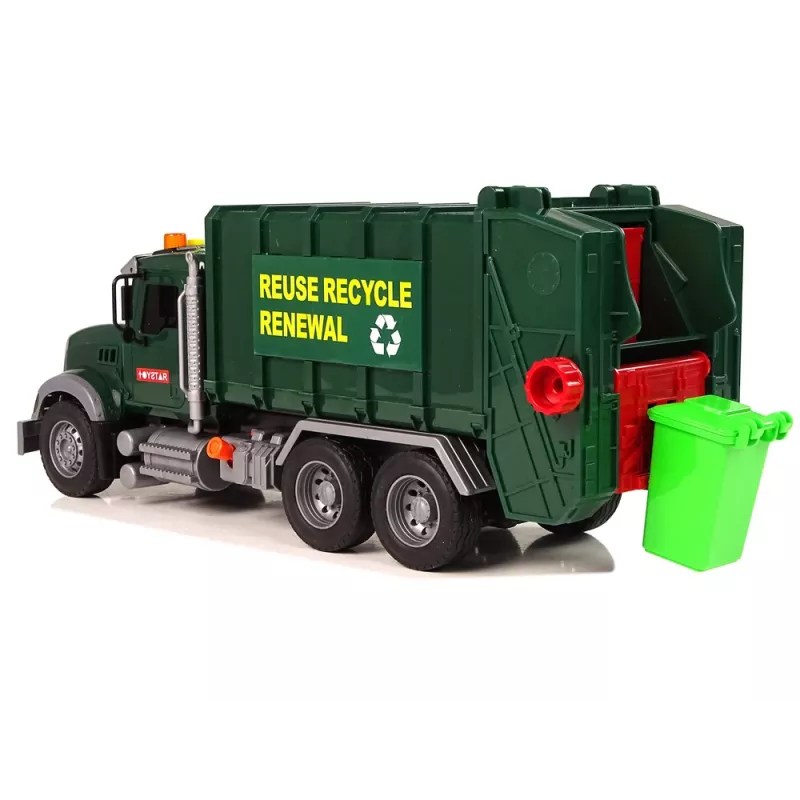 LEAN TOYS Prügiauto konteineritega tumehall heli- ja valgusefektidega