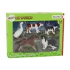 LEAN TOYS Rural Animals Figure Set 5 Pieces Horse Cow Cat Goose Dog