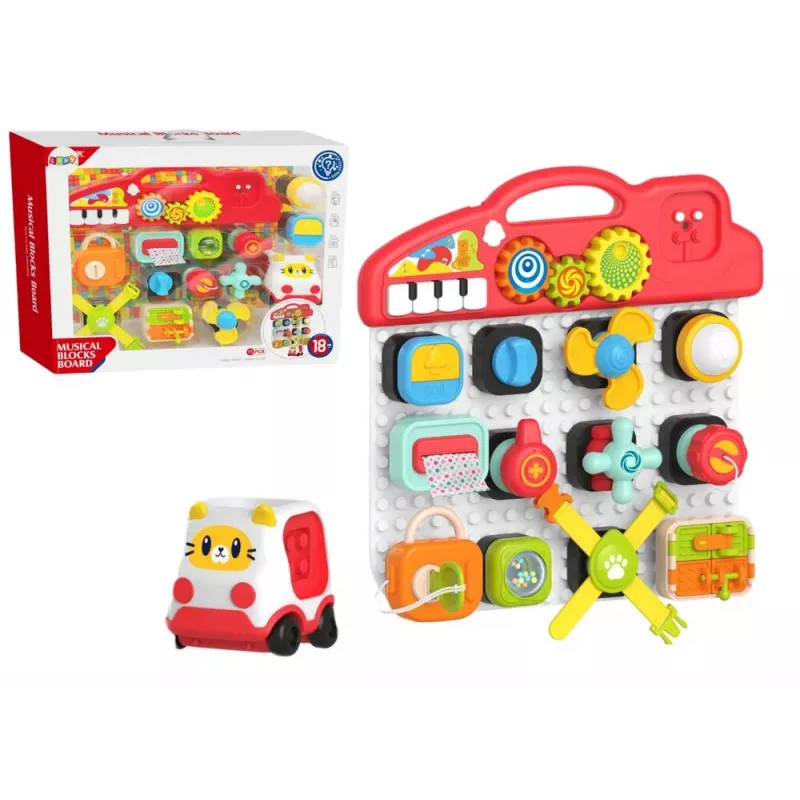LEAN TOYS Sensory Board for Children, Educational Panel, Interactive Piano