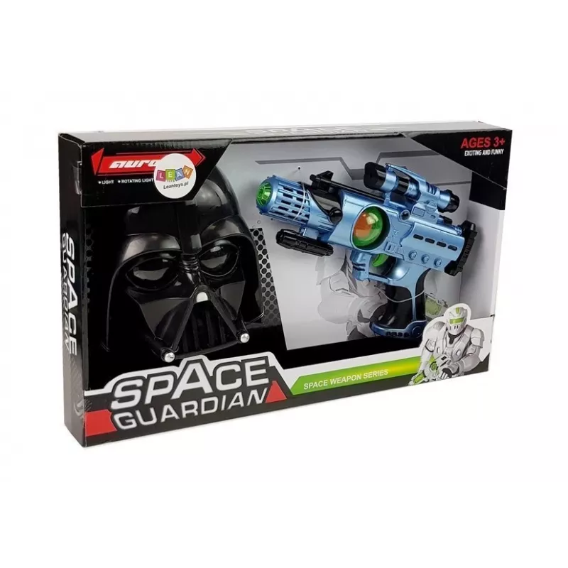 LEAN TOYS Komplekt Laserpüstol Kosmosesõdalase Mask Helide ja Valgusega