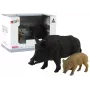 LEAN TOYS 2-osaline metssiga koos pojaga kujukesed metsloomade seeria