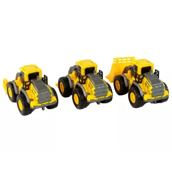 LEAN TOYS Ehitusmasinate komplekt 3 kollast mudelit