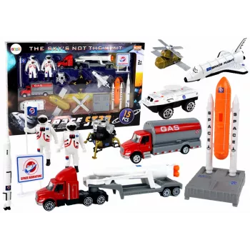 LEAN TOYS Set of Figures Space Truck Rocket 15 El.
