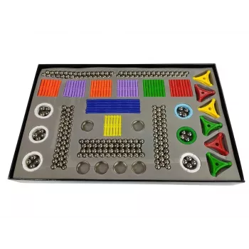 LEAN TOYS Magnastix Magnetplokkide komplekt 560 + alusplaat