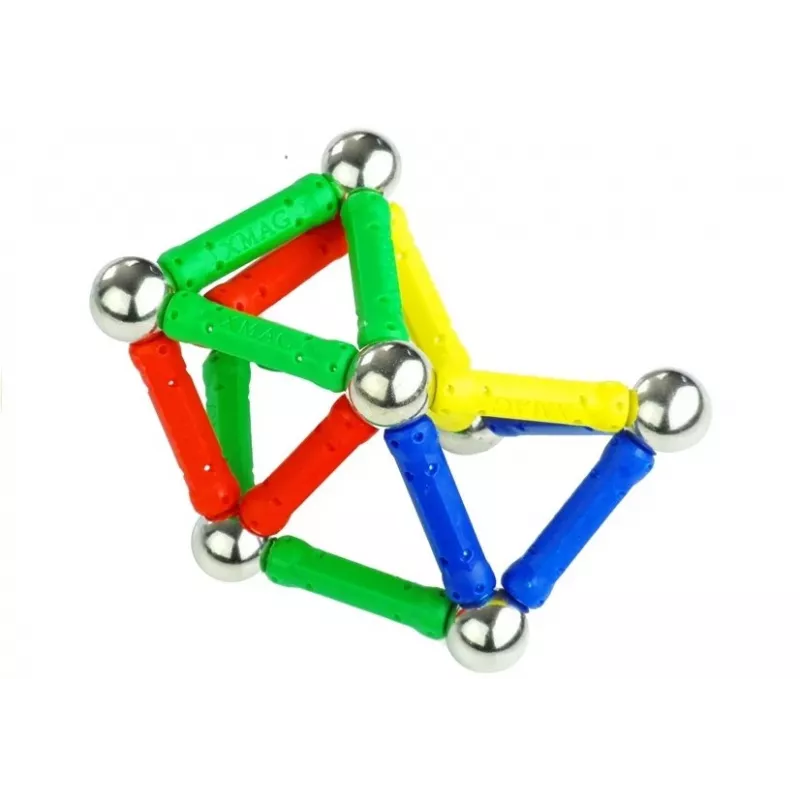 LEAN TOYS Magnastix Magnetplokkide komplekt 560 + alusplaat
