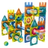 LEAN TOYS Magnetiliste ehitusklotside komplekt palliradadega, värviline, 98 tk