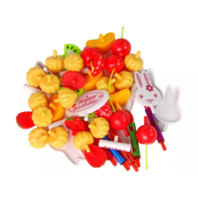 LEAN TOYS Komplekt maiustuste, koogikeste ja küpsiste Velcro-kaunistustega DIY
