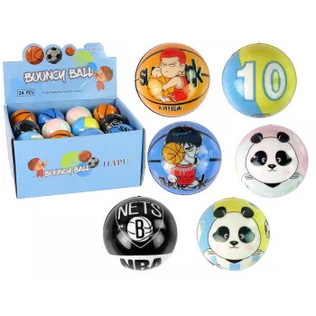 LEAN TOYS Pehme pall väikeste mustrite ja värvidega beebile, läbimõõt 7 cm