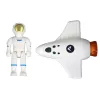 LEAN TOYS Kosmosemissioon Kosmos 4 Elemendi Mängukomplekt – Rakett, Astronaut, Kulgur ja Lipp (4 Tükki, Vanus 3+)